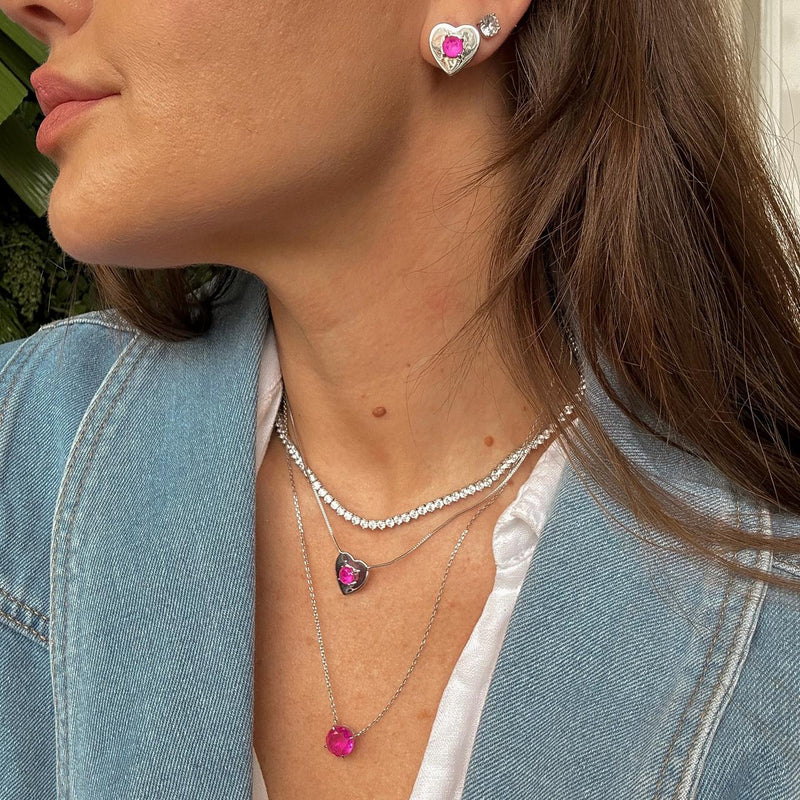 COLAR PONTO DE LUZ PINK