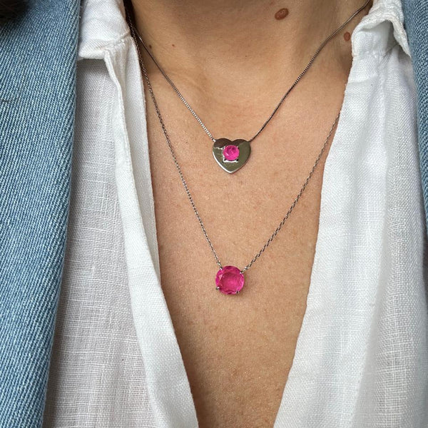 COLAR PONTO DE LUZ PINK
